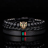 Micro Inlaid Leopard Head Bracelet Set – Jewelry Gift Ideas — 3