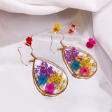 Drop-shaped Natural Dried Flower Earrings Ins – Thoughtful Gifts — 4