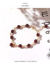 Bardo Wine Red Garnet Bracelet For Women – Jewelry Gift Ideas — 6