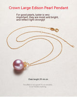 Crown Silver 925 Silver Pendant Pearl Necklace – Jewelry Gift Ideas — 3