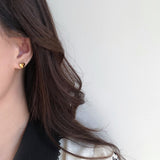 Mini Peach Heart Glossy Earrings – Unique Gift Ideas — 7