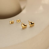 Mini Peach Heart Glossy Earrings – Unique Gift Ideas — 8