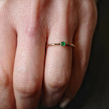 S925 Sterling Silver Emerald Gold-plated Ring Emerald – Useful Gifts — 5
