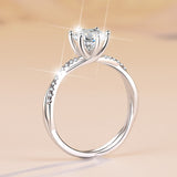 Moissanite Ring Women's 925 Sterling Silver Plated – Gifts for Her — 8