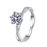 Moissanite Ring Women's 925 Sterling Silver Plated – Gifts for Her — 11