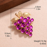 Retro Style Colorful Purple Grape Shape Brooch – Stylish Gifts — 7