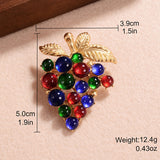 Retro Style Colorful Purple Grape Shape Brooch – Stylish Gifts — 6