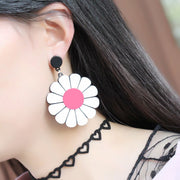 Sun Flower Daisy Flower Big Earrings Women – Gifts for Her — 1