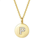 Single Studded Letter Necklace – Jewelry Gift Ideas — 14