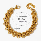Stainless Steel Bracelet Electroplating Simple Style – Stylish Gifts — 14
