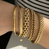 Stainless Steel Bracelet Electroplating Simple Style – Stylish Gifts — 9