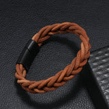 Simple Fashion Leather Cord Bracelet Men's Alloy – Stylish Gifts — 7