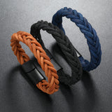 Simple Fashion Leather Cord Bracelet Men's Alloy – Stylish Gifts — 8