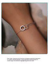 Simple Classic Double Ring Bracelet – Jewelry Gift Ideas — 6