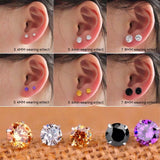 Silver S925 Sterling Silver Classic Four-claw Stud – Birthday Gifts — 11