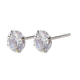 Silver S925 Sterling Silver Classic Four-claw Stud – Birthday Gifts — 14