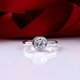 925 Silver 7mm Round White Diamond Ice Flower Cut – Gifts for Couples — 9