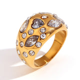 Loving Heart Zircon Dome Ring For Women – Gifts for Her — 7
