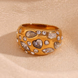 Loving Heart Zircon Dome Ring For Women – Gifts for Her — 4