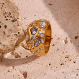 Loving Heart Zircon Dome Ring For Women – Gifts for Her — 9