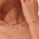 Small Flower Handmade Chain Necklace For Women – Jewelry Gift Ideas — 8