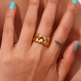 Double-layer Peach Heart Ring For Women – Gifts for Her — 3