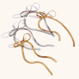 Women's Fashion Blade Chain Bow Earrings – Stylish Gifts — 3