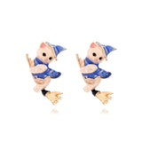 Alloy Dripping Wizard Hat Kitten Earrings – Cat Lover Gifts — 8
