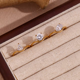 Affordable Luxury Fashion Waveform Ring Shank Gold – Stylish Gifts — 8