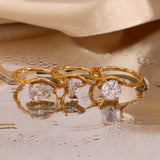 Affordable Luxury Fashion Waveform Ring Shank Gold – Stylish Gifts — 15