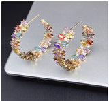 Zircon Stud Earrings Copper Plated Sterling Silver – Small Gift Ideas — 16