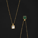 Retro Style Distressed Malachite Necklace – Jewelry Gift Ideas — 7