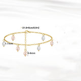 925 Sterling Silver Anklet Colorful Natural Small – Jewelry Gift Ideas — 3