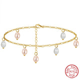 925 Sterling Silver Anklet Colorful Natural Small – Jewelry Gift Ideas — 6