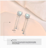 S925 Sterling Silver Long Elegant Bright Moon Star – Stylish Gifts — 6