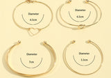 Vintage Gold Crystal Heart Letter Love Bangle – Jewelry Gift Ideas — 12