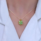Rotating Green Four-leaf Clover Necklace – Jewelry Gift Ideas — 10