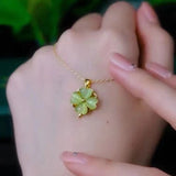 Rotating Green Four-leaf Clover Necklace – Jewelry Gift Ideas — 11