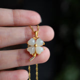 Lucky Four-Leaf Clover Pendant Clavicle Chain – Jewelry Gift Ideas — 9