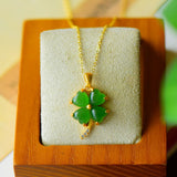 Lucky Four-Leaf Clover Pendant Clavicle Chain – Jewelry Gift Ideas — 3