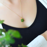 Lucky Four-Leaf Clover Pendant Clavicle Chain – Jewelry Gift Ideas — 10