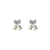 Sterling Silver Needle Paint Linglan Flower Stud – Stylish Gifts — 5