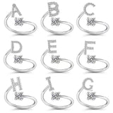 Female Stylish Adjustable Zircon 26 Letters Ring – Gifts for Her — 20