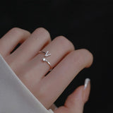 Female Stylish Adjustable Zircon 26 Letters Ring – Gifts for Her — 14