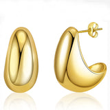 Metal Water Drop Earrings With A Sense Of Niche Luxury – Useful Gifts — 10