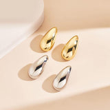 Metal Water Drop Earrings With A Sense Of Niche Luxury – Useful Gifts — 12
