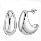 Metal Water Drop Earrings With A Sense Of Niche Luxury – Useful Gifts — 5