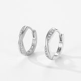 S925 Silver Simple Geometric Design Micro-inlaid – Birthday Gifts — 4