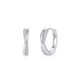 S925 Silver Simple Geometric Design Micro-inlaid – Birthday Gifts — 11