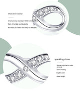 S925 Sterling Silver 8-word Diamond Stud Earrings – Holiday Gift Ideas — 4